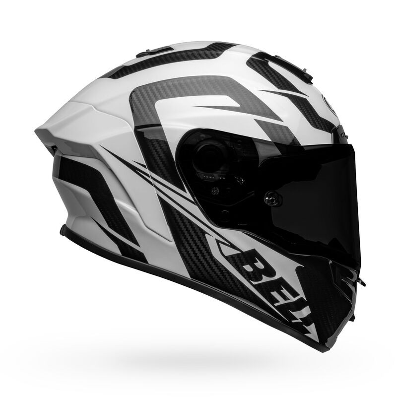 Bell Race Star Flex DLX Carbon Fiber Helmet - TANTRUM 2 White